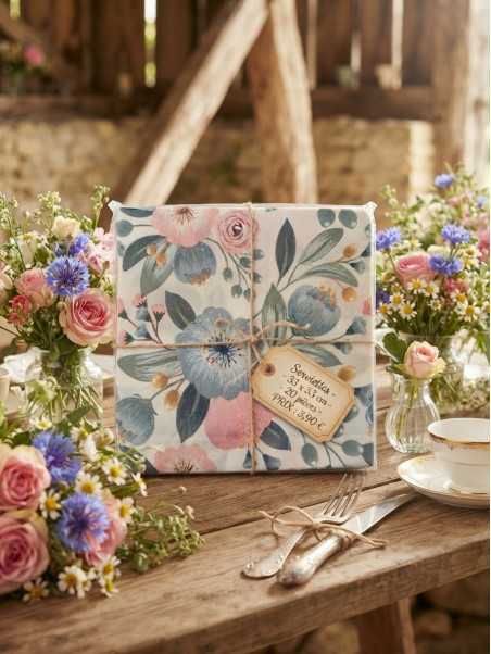 Serviettes en papier florales