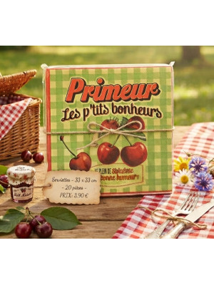 Serviettes en papier cerises