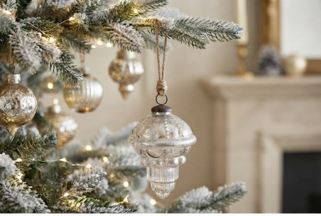 Boule de Noel en verre transparente